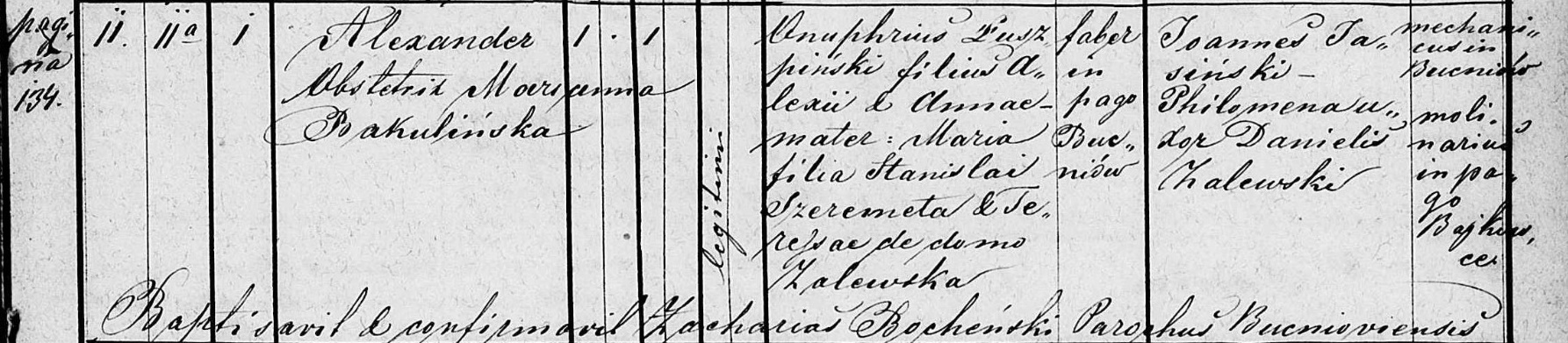 Oleksandr Lushpynskyi-Ucraino Estratto dal registro delle nascite (Registro delle nascite del villaggio di Butsniv, contea di Ternopil, 1866–1900) - DATO. Fondo 487, Inventario 1, Fascicolo 283, p. 55